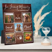 ペットロスパーソナライズされたドッグ記念5枚素朴写真 フォトプラーク (側面)