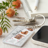 ペットロスパーソナライズされた写真コラージュ犬メモリアル キーホルダー (正面右)