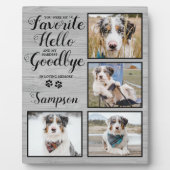 ペットロスパーソナライズされた写真コラージュPETメモリアル フォトプラーク (正面)