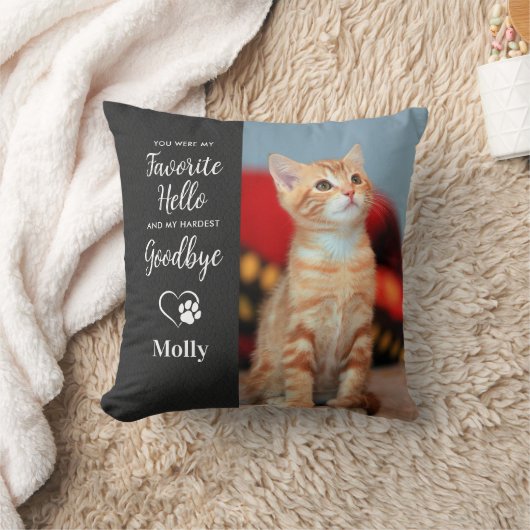ペットロスパーソナライズされた2写真ドッグキャットメモリアル クッション (ブランケット)
