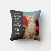 ペットロスパーソナライズされた2写真ドッグキャットメモリアル クッション (正面)