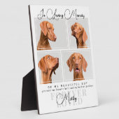 ペットロスプレゼント犬猫記念写真コラージホワイト フォトプラーク (側面)