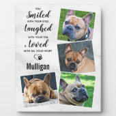 ペットロスモダンギフト – 大理石キープサークドッグメモリアル フォトプラーク (正面)