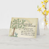 ペットロス悔やみや弔慰カード – ペットは待つ カード (黄色い花)