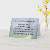 ペットロス悔やみや弔慰カード – ペットは待つ カード (黄色い花)