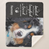 ペットロス悔やみや弔慰ギフトドッグメモリアル シェルパブランケット (正面)