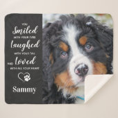 ペットロス悔やみや弔慰ギフトドッグメモリアル シェルパブランケット (正面(横))