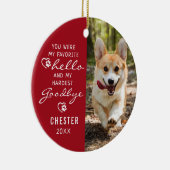 ペットロス悔やみや弔慰ドッグメモリアル写真記念セラ セラミックオーナメント (右)