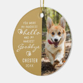 ペットロス悔やみや弔慰ドッグメモリアル写真記念 セラミックオーナメント (左)