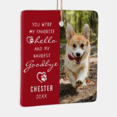 ペットロス悔やみや弔慰ドッグメモリアル写真記念 セラミックオーナメント (右)