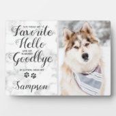 ペットロス悔やみや弔慰パーソナライズされたペット記念写真 フォトプラーク (正面)