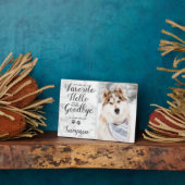 ペットロス悔やみや弔慰パーソナライズされたペット記念写真 フォトプラーク (側面)