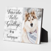 ペットロス悔やみや弔慰パーソナライズされたペット記念写真 フォトプラーク (側面)