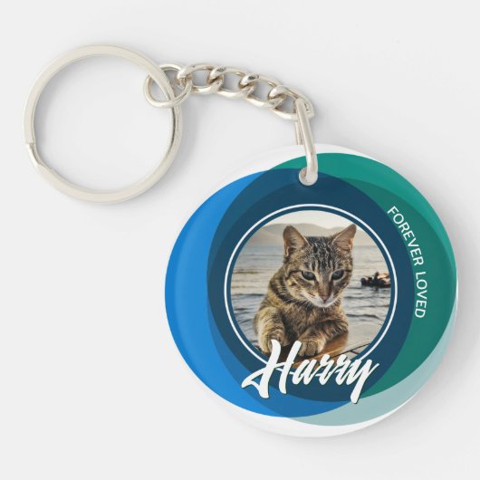 ペットロス悔やみや弔慰メモリアル記念カラーシンボル キーホルダー (正面)