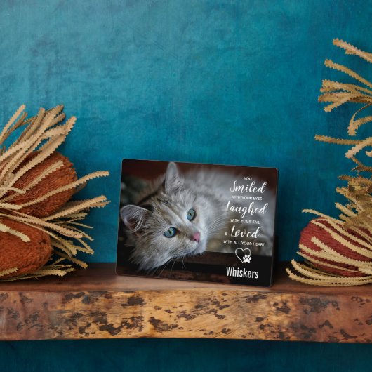 ペットロス悔やみや弔慰写真記念キャットペット フォトプラーク (側面)