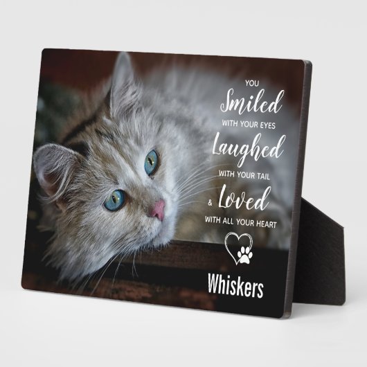 ペットロス悔やみや弔慰写真記念キャットペット フォトプラーク (側面)
