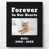 ペットロス悔やみや弔慰永遠に私たちのハート フォトプラーク (正面)