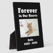 ペットロス悔やみや弔慰永遠に私たちのハート フォトプラーク (側面)