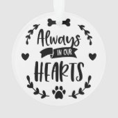 ペットロス悔やみや弔慰記念ドッグメモリアル オーナメント (裏面)