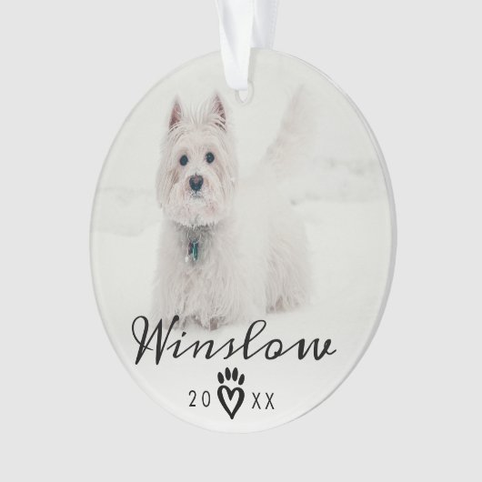 ペットロス悔やみや弔慰記念ドッグメモリアル オーナメント (正面)