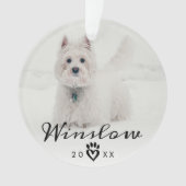 ペットロス悔やみや弔慰記念ドッグメモリアル オーナメント (正面)