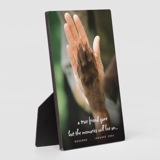 ペットロス犬の写真追悼プラーク フォトプラーク (側面)