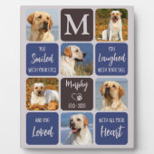 ペットロス犬カスタム記念スタイリッシュ写モダン真 フォトプラーク (正面)