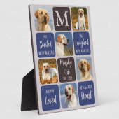 ペットロス犬カスタム記念スタイリッシュ写モダン真 フォトプラーク (側面)