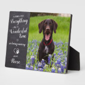 ペットロス犬メモリアルカスタム写真プレート フォトプラーク (側面)