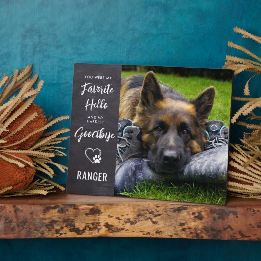 ペットロス犬メモリアルギフト – ペットロス悔やみや弔慰 フォトプラーク (側面)