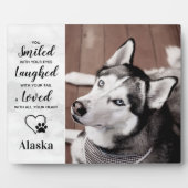 ペットロス犬メモリアル贈り物 – ペットフォト悔やみや弔慰 フォトプラーク (正面)