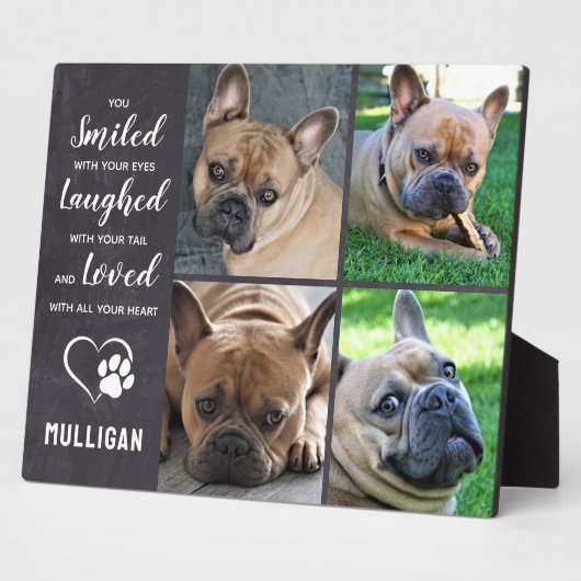 ペットロス犬記念ギフト記念ペット記念 フォトプラーク (側面)