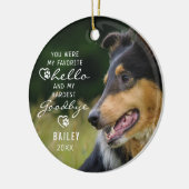 ペットロス犬記念撮影引用文記念 セラミックオーナメント (左)