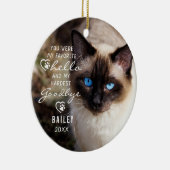 ペットロス猫記念写真引用文記念 セラミックオーナメント (右)