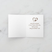 ペットロス用パウプリントハート悔やみや弔慰 カード (内部)