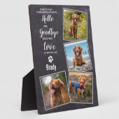 ペットロス素朴石板悔やみや弔慰ギフトドッグメモリアル フォトプラーク (側面)