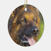 ペットロス虹の橋ペットドッグ記念写真 セラミックオーナメント (左)