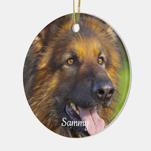 ペットロス虹の橋ペットドッグ記念写真 セラミックオーナメント (左)