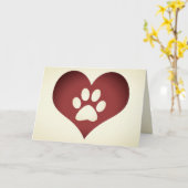 ペットロス記念カードのハートの手の跡 カード (黄色い花)