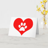 ペットロス記念カードのハートの手の跡 カード (黄色い花)