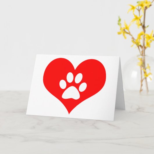 ペットロス記念カードのハートの手の跡 カード (黄色い花)