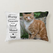 ペットロス記念ギフト悔やみや弔慰- Cat Memorial アクセントクッション (正面)