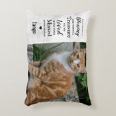 ペットロス記念ギフト悔やみや弔慰- Cat Memorial アクセントクッション (正面(垂直))