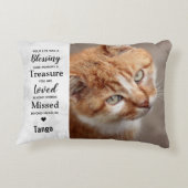 ペットロス記念ギフト悔やみや弔慰- Cat Memorial アクセントクッション (裏面)