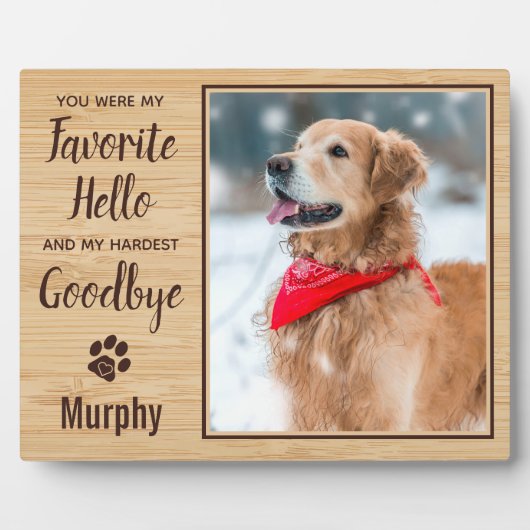 ペットロス記念ペット記念写真 フォトプラーク (正面)