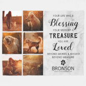 ペットロス記念写真集 フリースブランケット (正面(横))