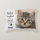 ペットロス記念悔やみや弔慰ペットキャットメモリアル アクセントクッション (正面)