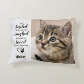 ペットロス記念悔やみや弔慰ペットキャットメモリアル アクセントクッション (裏面)
