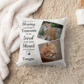 ペットロス記念悔やみや弔慰引用文キャットメモリアル クッション (ブランケット)