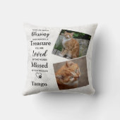 ペットロス記念悔やみや弔慰引用文キャットメモリアル クッション (裏面)